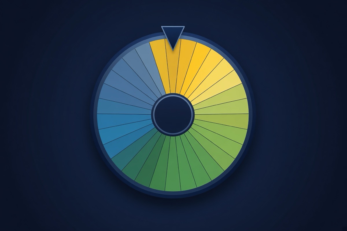 How to play Crazy Time: simple illustration of a segmented wheel of chance